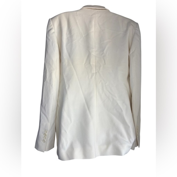 NWT ZARA TAILORED DOUBLE
BREASTED BLAZER ecru color XL - Picture 5 of 11